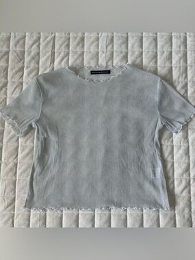 Brandy Melville Sheer Glitter Baby Tee